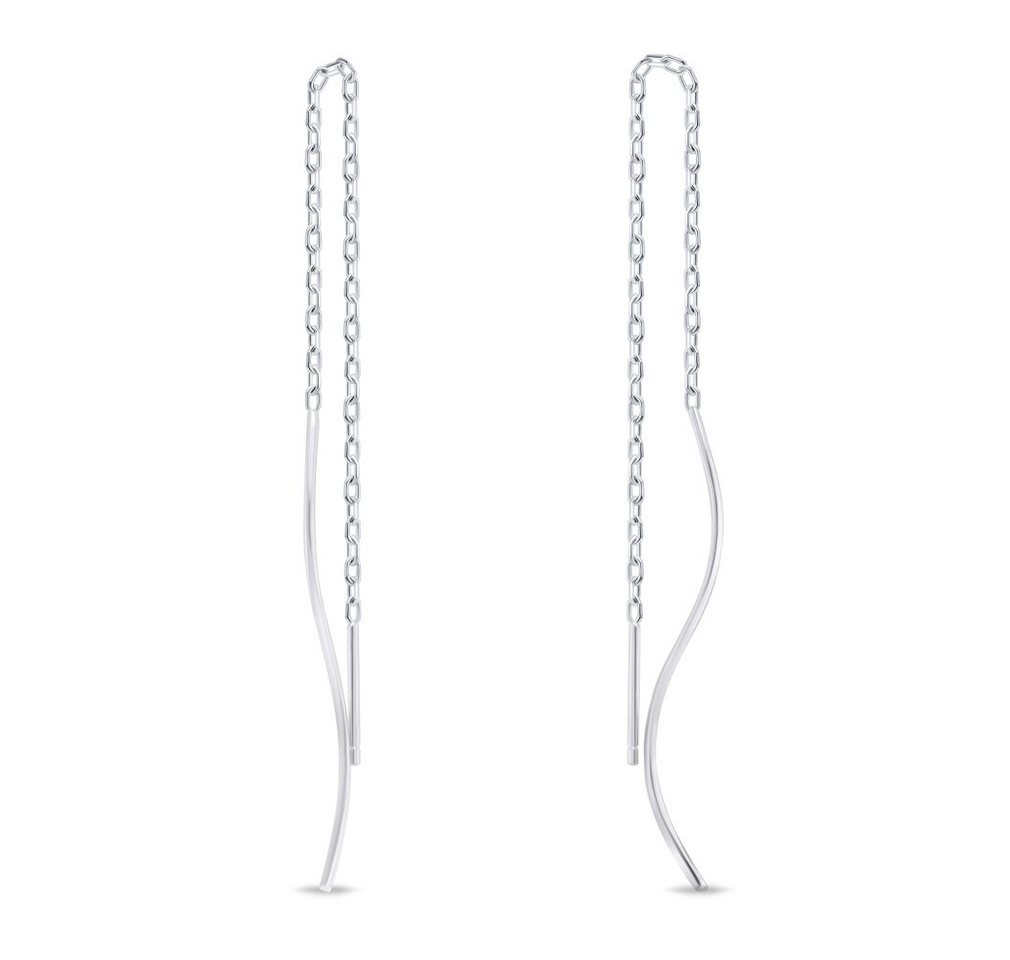 Brilio Silver Ohrring-Set Elegante lange Kettenohrringe EA697W von Brilio Silver