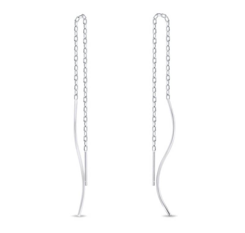 Brilio Silver Ohrring-Set Elegante lange Kettenohrringe EA697W von Brilio Silver