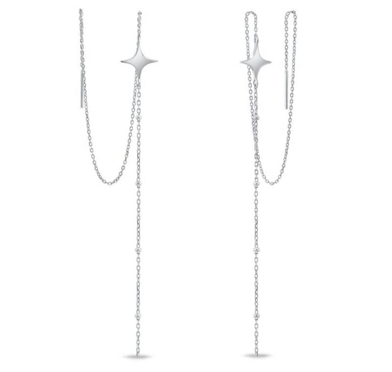 Brilio Silver Ohrring-Set Elegante lange Kettenohrringe EA896W von Brilio Silver