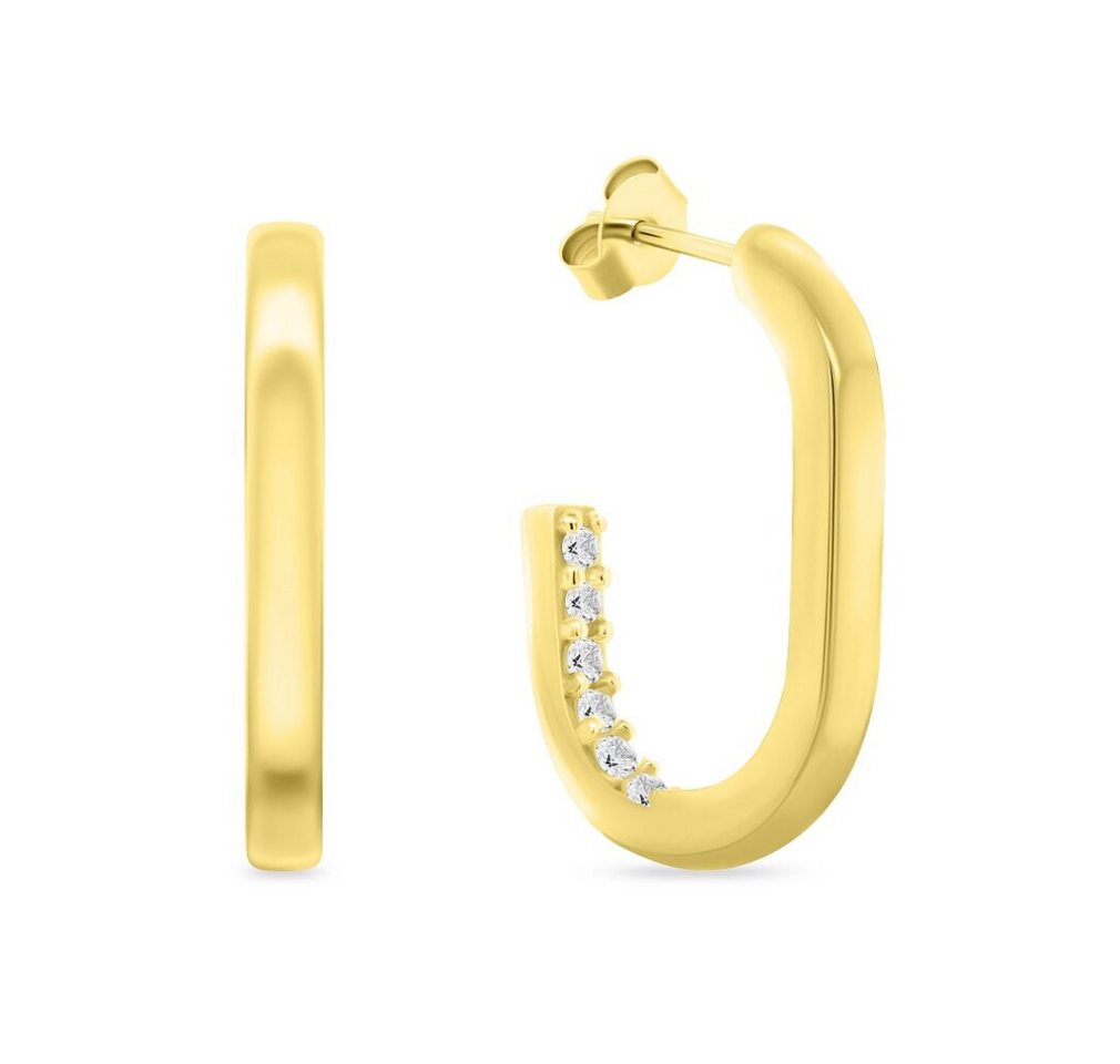 Brilio Silver Ohrring-Set Elegante vergoldete Ohrringe mit Zirkonen EA992Y von Brilio Silver