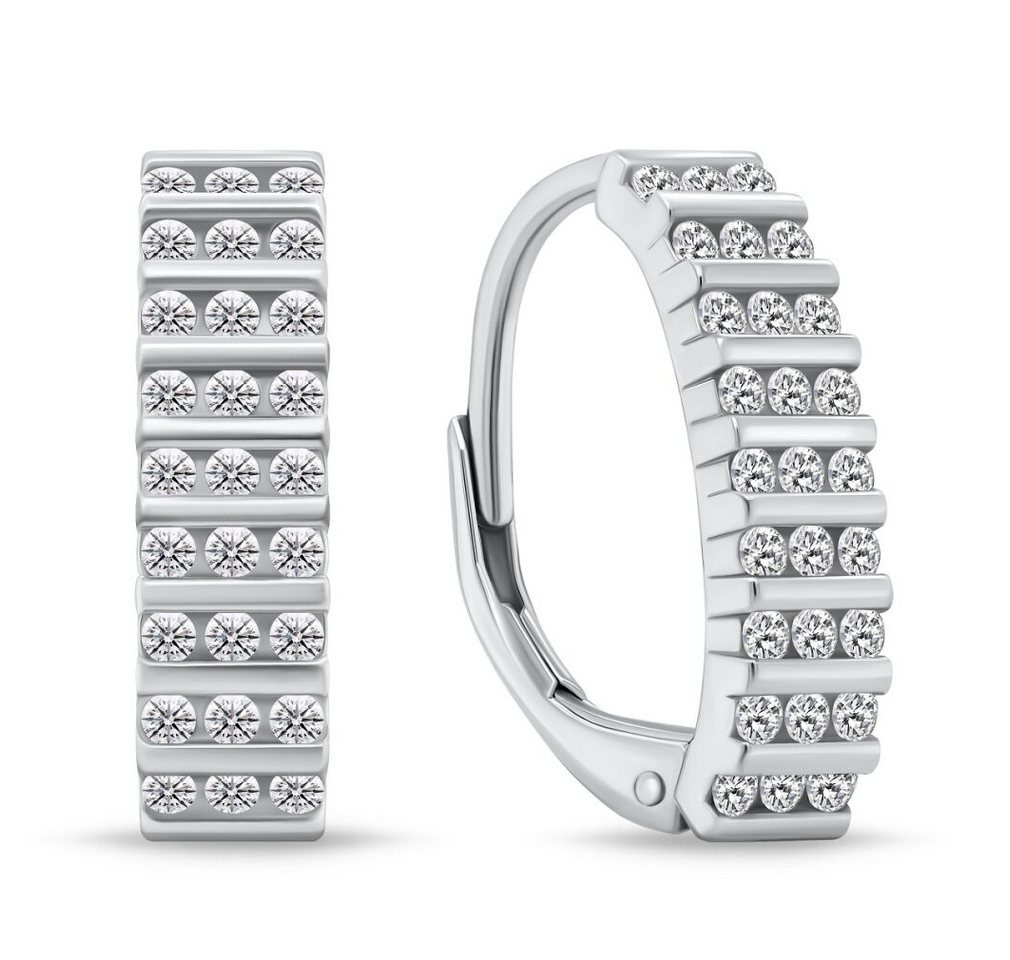 Brilio Silver Ohrring-Set Fine silver earrings with zircons EA139W von Brilio Silver
