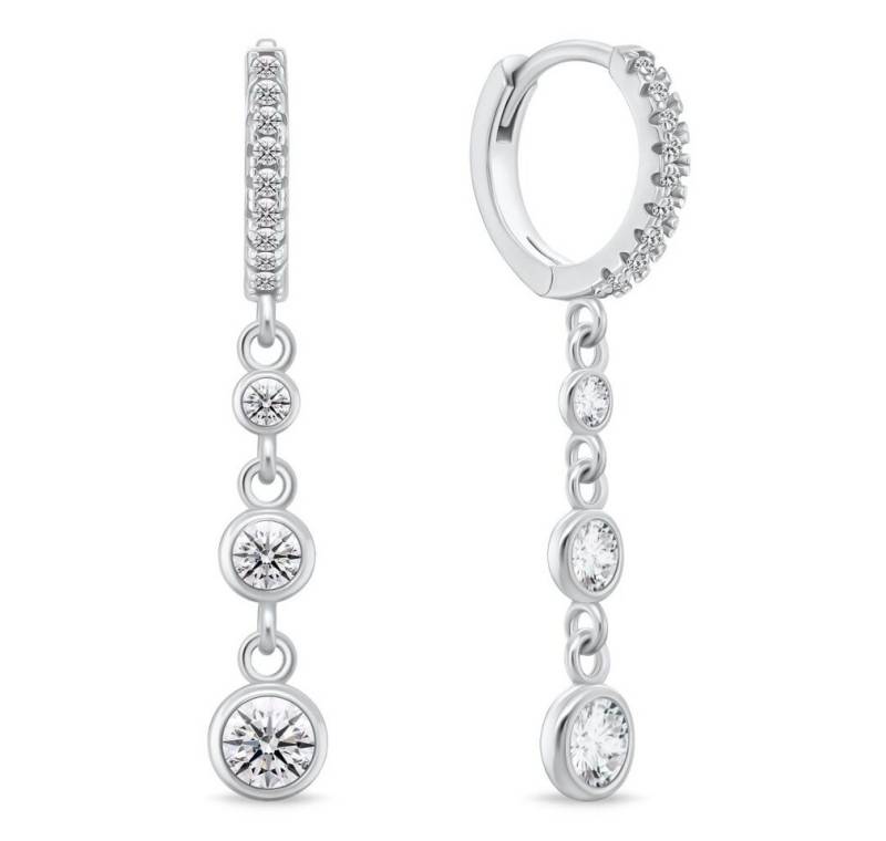 Brilio Silver Ohrring-Set Funkelnde Silberohrringe mit klaren Zirkonen EA869W von Brilio Silver