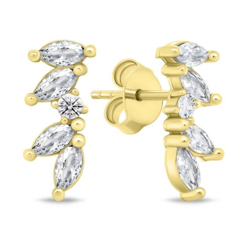 Brilio Silver Ohrring-Set Funkelnde vergoldete Ohrringe mit Zirkonen EA796Y von Brilio Silver