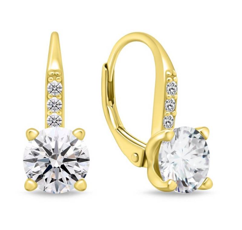 Brilio Silver Ohrring-Set Funkelnde vergoldete Ohrringe mit Zirkonen EA943Y von Brilio Silver