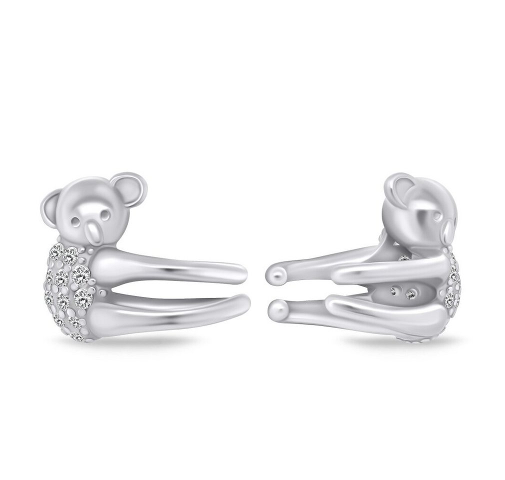 Brilio Silver Ohrring-Set Glänzende Silberohrringe mit Zirkonen Koala EA806W von Brilio Silver