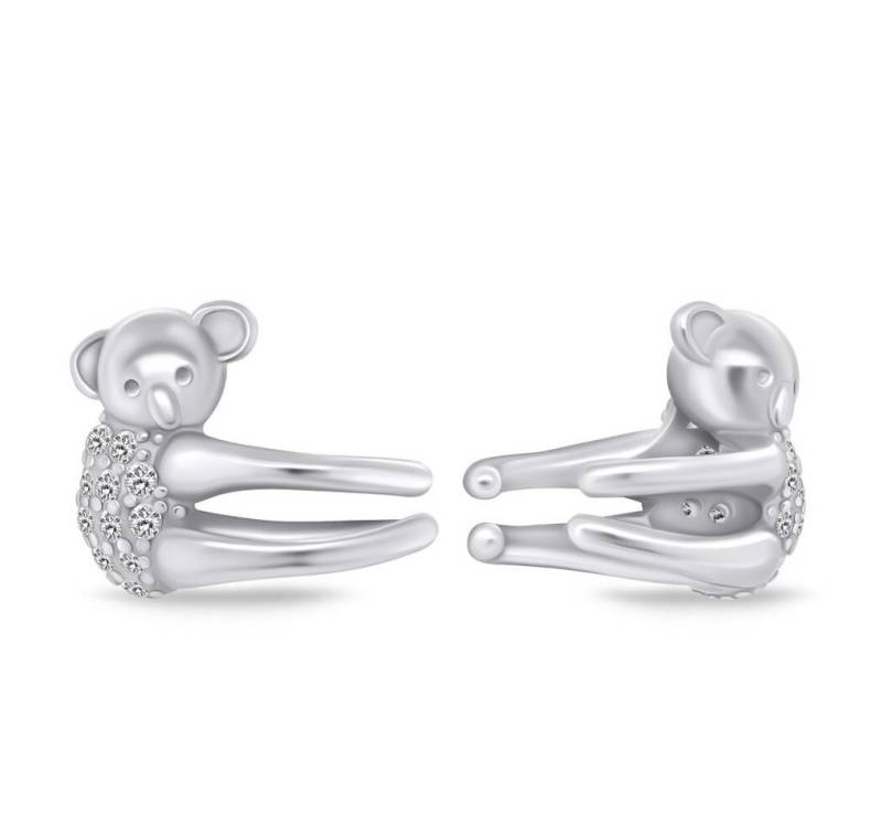 Brilio Silver Ohrring-Set Glänzende Silberohrringe mit Zirkonen Koala EA806W von Brilio Silver