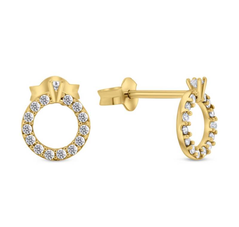 Brilio Silver Ohrring-Set Glittering gold-plated earrings Ring EA357Y von Brilio Silver