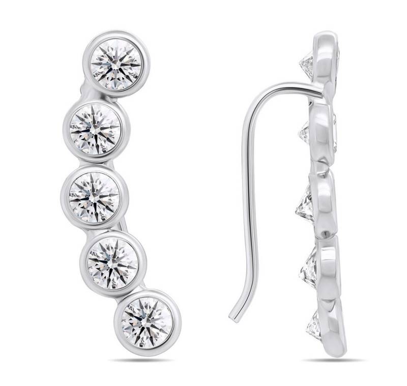 Brilio Silver Ohrring-Set Glittering longitudinal silver earrings EA221W von Brilio Silver