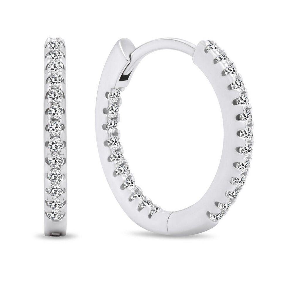 Brilio Silver Ohrring-Set Glitzernde runde Ohrringe mit Zirkonen EA362W von Brilio Silver