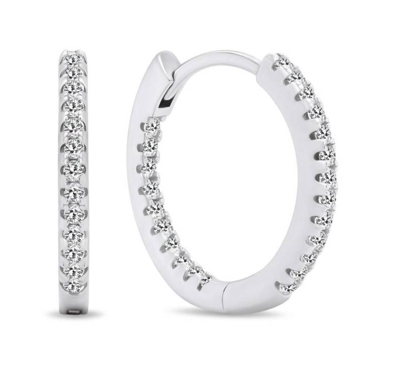 Brilio Silver Ohrring-Set Glitzernde runde Ohrringe mit Zirkonen EA362W von Brilio Silver