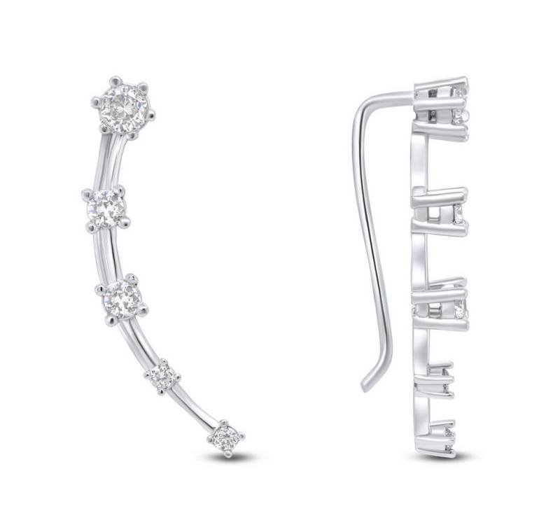 Brilio Silver Ohrring-Set Longitudinal silver earrings with zircons EA77W von Brilio Silver