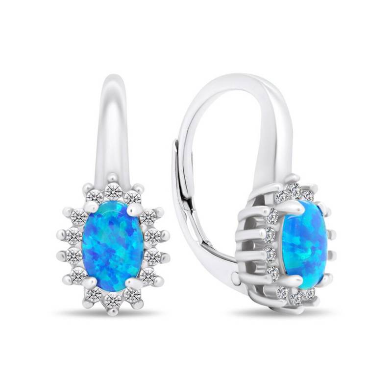 Brilio Silver Ohrring-Set Luxury silver earrings with zircons and opals EA432WB von Brilio Silver