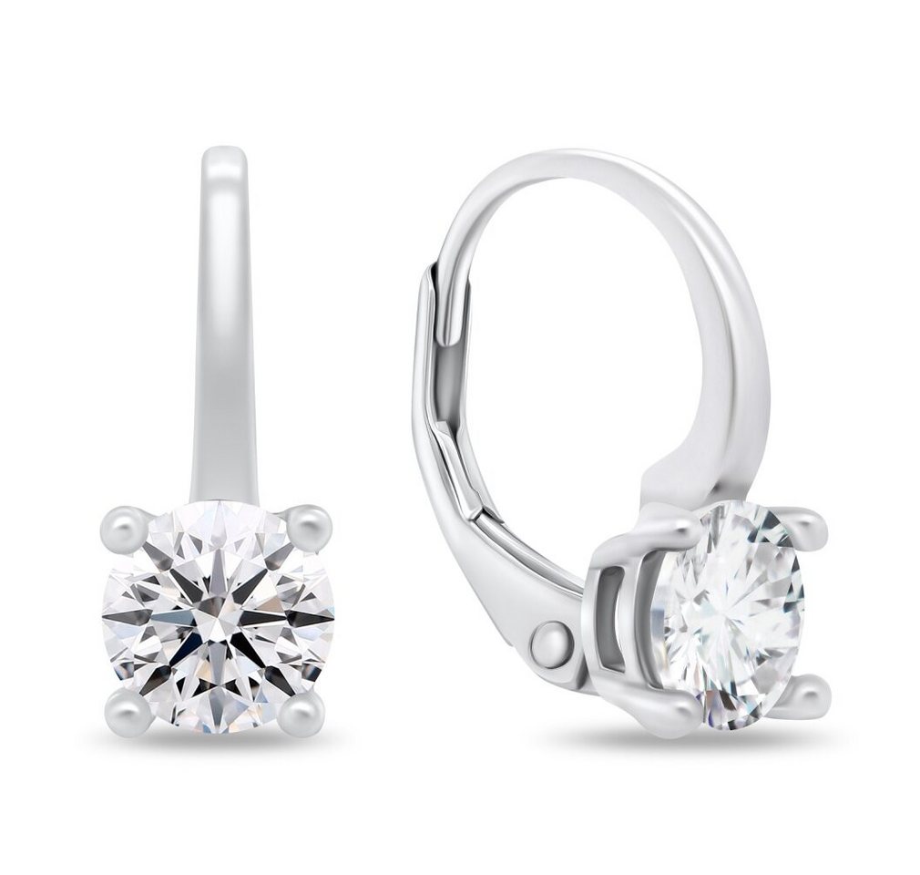 Brilio Silver Ohrring-Set Minimalistische Silberohrringe mit Zirkonen EA939W von Brilio Silver