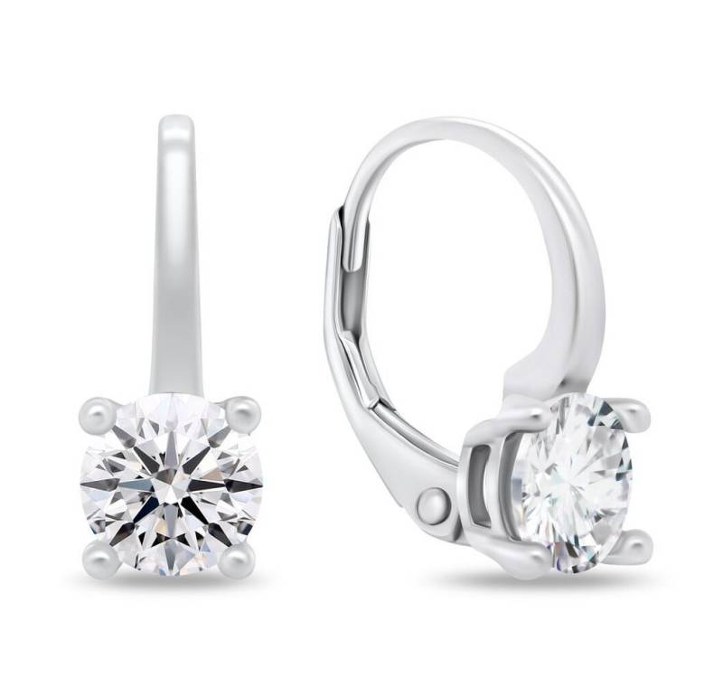 Brilio Silver Ohrring-Set Minimalistische Silberohrringe mit Zirkonen EA939W von Brilio Silver