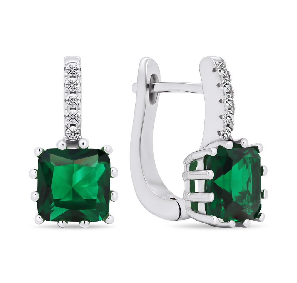 Brilio Silver Ohrring-Set Original silver earrings with green zircons EA670WG von Brilio Silver