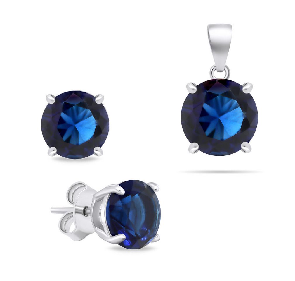 Brilio Silver Ohrring-Set Original silver jewelry set with zircons SET232WB (earrings, pendant) von Brilio Silver