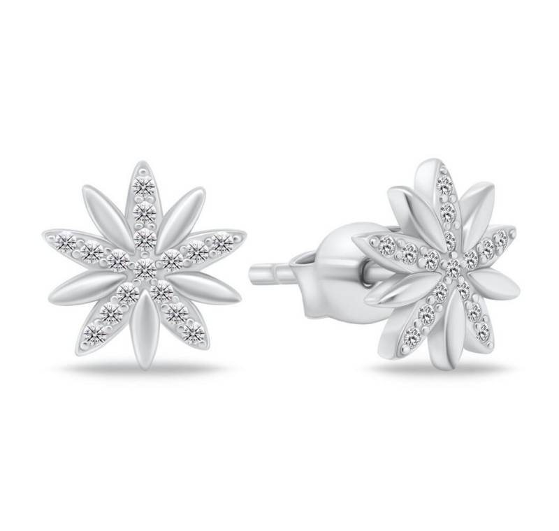 Brilio Silver Ohrring-Set Passende Silberohrringe mit Zirkonblumen EA511W von Brilio Silver