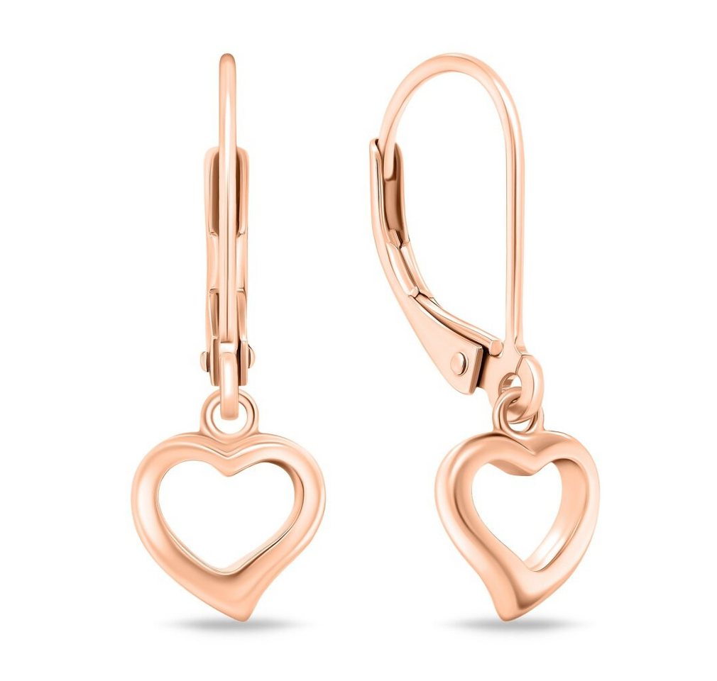 Brilio Silver Ohrring-Set Romantische Bronze-Ohrringe Hearts EA729R von Brilio Silver