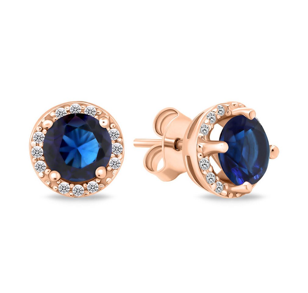 Brilio Silver Ohrring-Set Shiny bronze earrings with zircons EA601RB von Brilio Silver