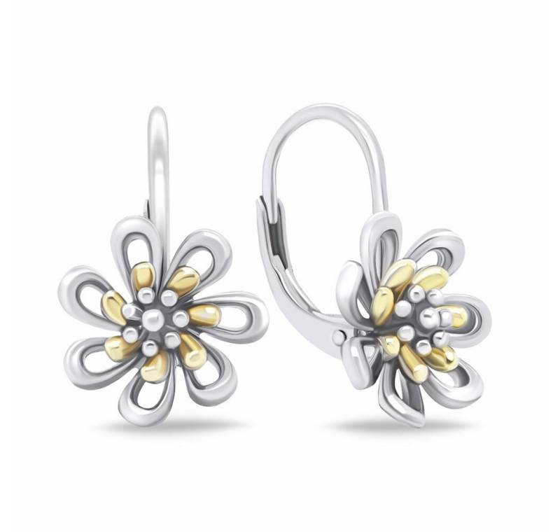 Brilio Silver Ohrring-Set Silver bicolor earrings Flowers EA682WY von Brilio Silver