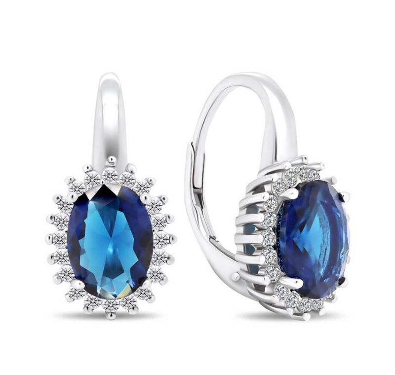 Brilio Silver Ohrring-Set Silver earrings with zircons in the style of Duchess Kate EA398WB von Brilio Silver