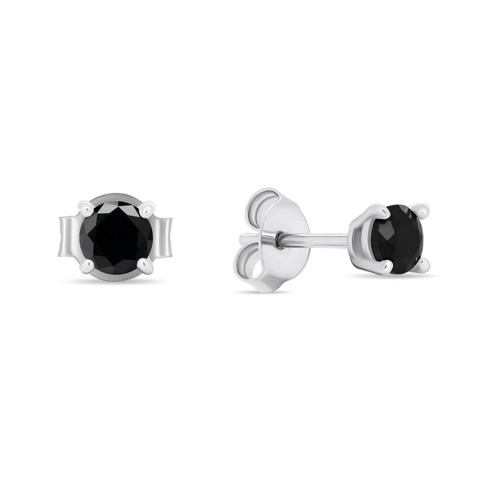 Brilio Silver Ohrring-Set Silver stud earrings with black zircons EA598WBC von Brilio Silver