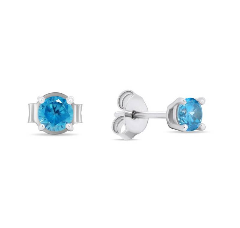 Brilio Silver Ohrring-Set Silver stud earrings with light blue zircons EA598WLB von Brilio Silver