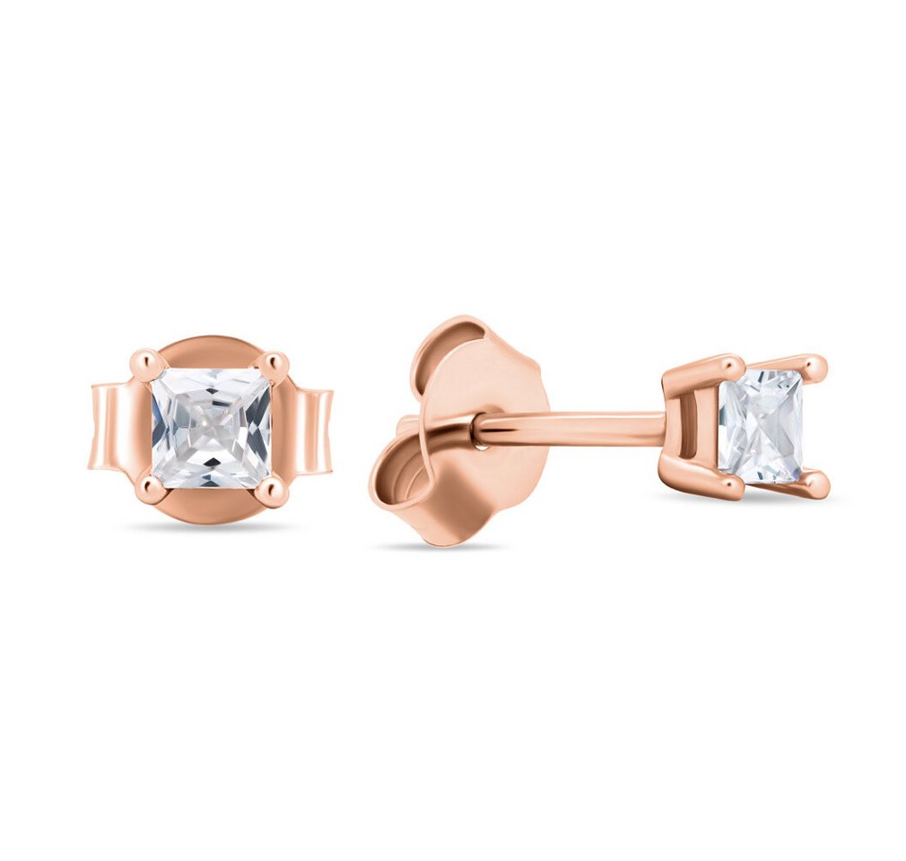 Brilio Silver Ohrring-Set Sparkling bronze stud earrings with zircons EA617R von Brilio Silver