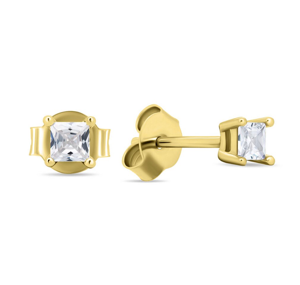 Brilio Silver Ohrring-Set Sparkling gold-plated stud earrings with zircons EA617Y von Brilio Silver