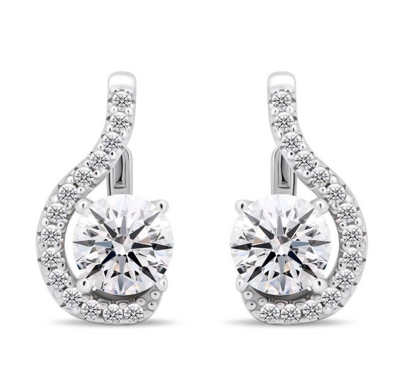 Brilio Silver Ohrring-Set Sparkling silver earrings with clear zircons EA375W von Brilio Silver