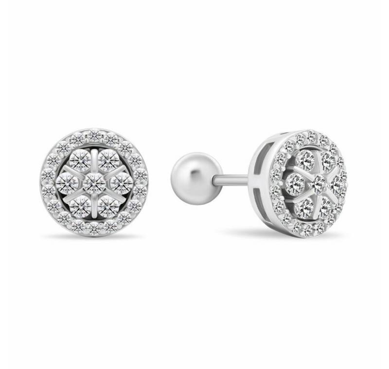 Brilio Silver Ohrring-Set Sparkling silver earrings with zircons EA490W von Brilio Silver