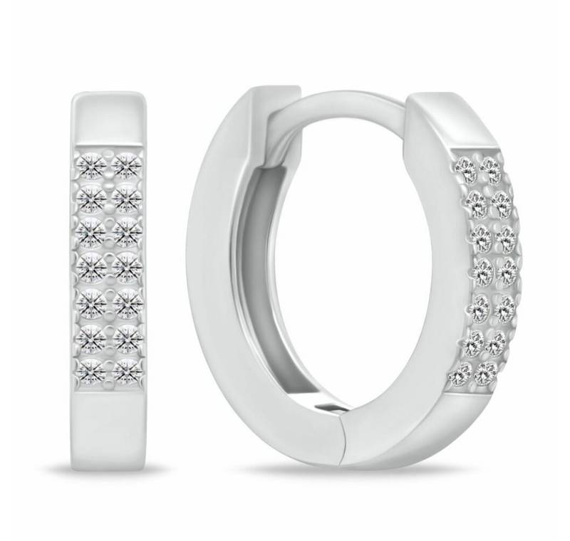 Brilio Silver Ohrring-Set Timeless round earrings made of EA342W silver von Brilio Silver