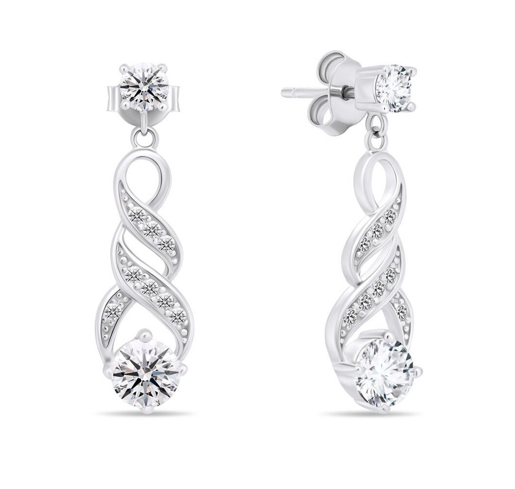 Brilio Silver Ohrring-Set Timeless silver earrings with clear zircons EA571W von Brilio Silver