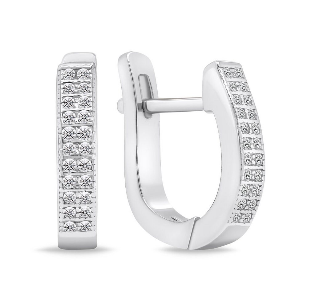 Brilio Silver Ohrring-Set Timeless silver earrings with zircons EA657W von Brilio Silver