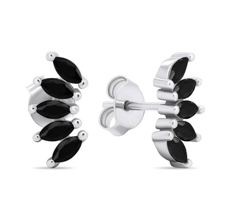 Brilio Silver Ohrring-Set Unmissable silver earrings with black zircons EA596WBC von Brilio Silver