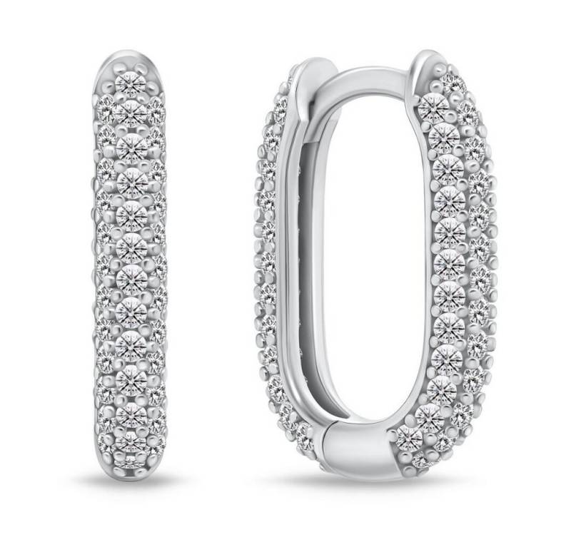 Brilio Silver Ohrring-Set Unübersehbare Silberohrringe mit Zirkonen EA856W von Brilio Silver