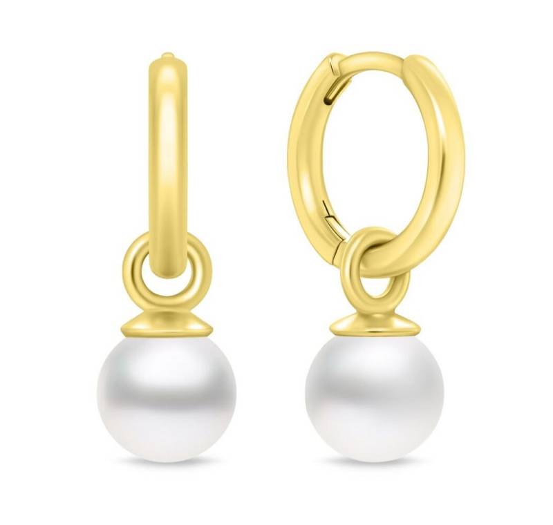 Brilio Silver Ohrring-Set Vergoldete 2 in 1 Ohrringe mit echter Perle EA988Y von Brilio Silver
