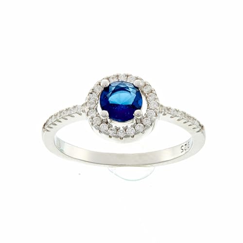 Brilio Silver Ring Luxury Silver Ring with Blue Zircon RI031W - Circuit: 52mm sBS1278-52 Marke, Estándar, Nicht-Edelmetall, Kein Edelstein von Brilio Silver