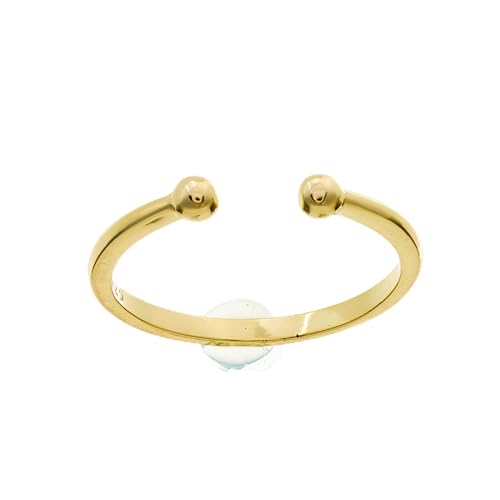 Brilio Silver Ring Minimalist Open Ring Gold Plated RI104Y - Circuit: 55 mm sBS3793-5357 Marke, Estándar, Nicht-Edelmetall, Kein Edelstein von Brilio Silver