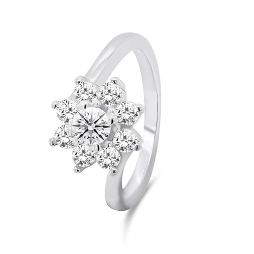 Brilio Beautiful Silver Ring with Zircons RI053W - Circuit: 54mm sBS2333-54, Estándar, Metall, Kein Edelstein von Brilio