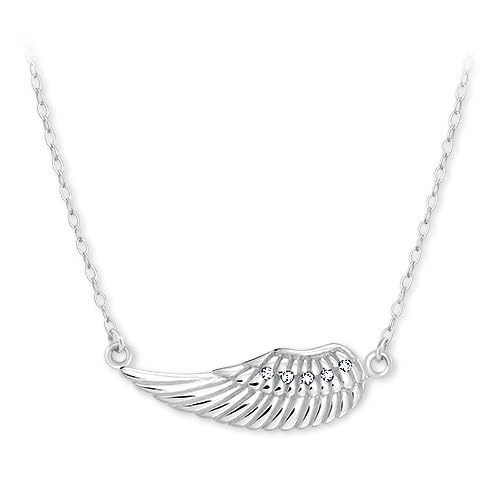 Brilio Halskette Gentle Necklace Made of White Gold Angel Wing 279 001 00094 07 sBR2051 Marke, Estándar, Metall, Kein Edelstein von Brilio