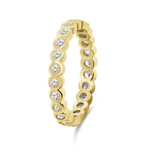 Brilio Ring Charming Gold plattiert mit Zirkonen RI050Y - Circuit: 58 mm sBS2329-58 Marke, Estándar, Metall, Kein Edelstein von Brilio