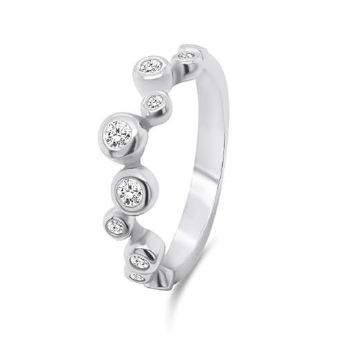 Brilio Ring Charming Silver Ring with Zircons RI060W - Circuit: 50mm sBS2356-50, Estándar, Nicht-Edelmetall, Kein Edelstein von Brilio