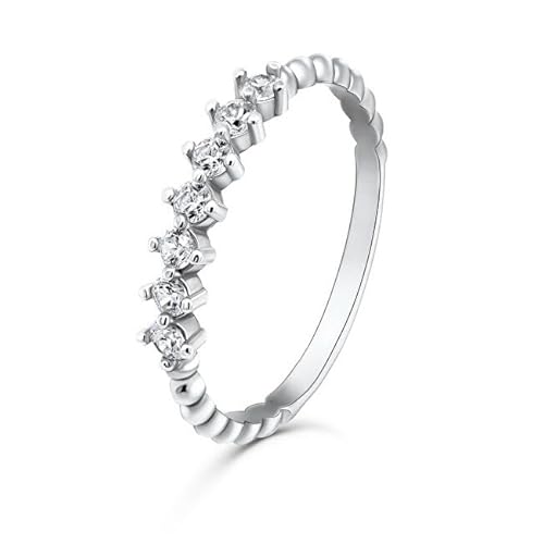 Brilio Ring Charming Silver Ring with Zircons SR031W - Circuit: 54mm sBS0891-54, Estándar, Metall, Kein Edelstein von Brilio