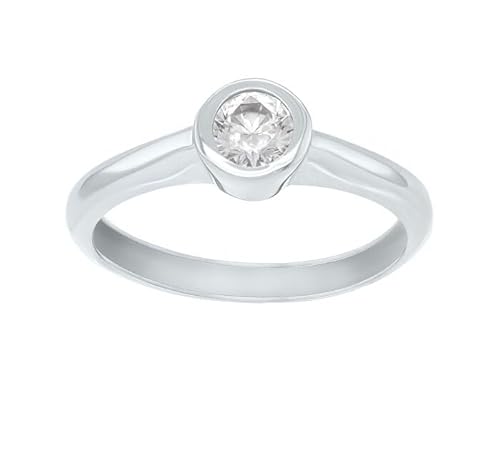 Brilio Ring Charming White Gold Ring with Zircon SR042WAU - Circuit: 48 mm sBR1855-48 Marke, Estándar, Metall, Kein Edelstein von Brilio