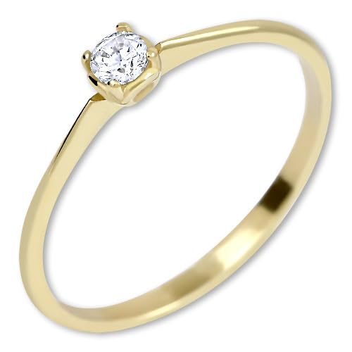 Brilio Ring Engagement Ring in Yellow Gold with Crystal 226 001 01036 - Circuit: 58 mm sBR1586-58 Marke, Estándar, Metall, Kein Edelstein von Brilio