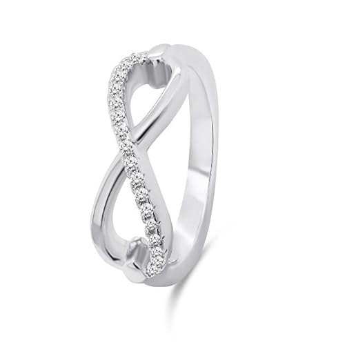 Brilio Ring Modern Silver Infinity Ring RI052W - Circuit: 50 mm sBS2332-50 Marke, Estándar, Nicht-Edelmetall, Kein Edelstein von Brilio