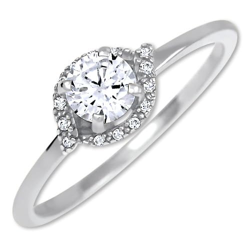 Brilio Ring Silver Engagement Ring 426 001 00531 04 - Schaltkreis: 56 mm sBS0674-56 Marke, Estándar, Nicht-Edelmetall, Kein Edelstein von Brilio