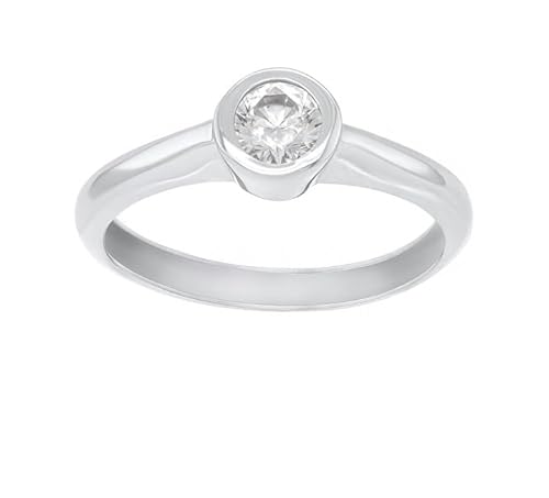 Brilio Ring Silver Engagement Ring with Zircon SR042W - Circuit: 52mm sBS0903-52 Marke, Estándar, Nicht-Edelmetall, Kein Edelstein von Brilio