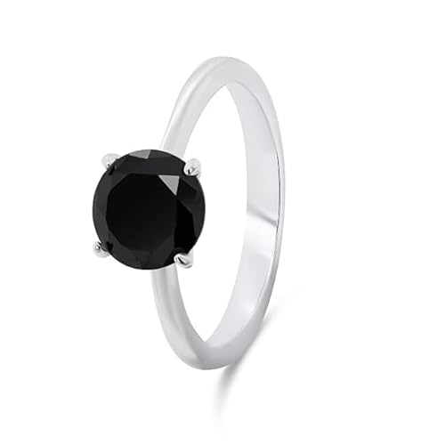 Brilio Timeless Silver Ring with Black Zircon RI057WBC - Circuit: 50 mm sBS2349-50, Estándar, Nicht-Edelmetall, Kein Edelstein von Brilio